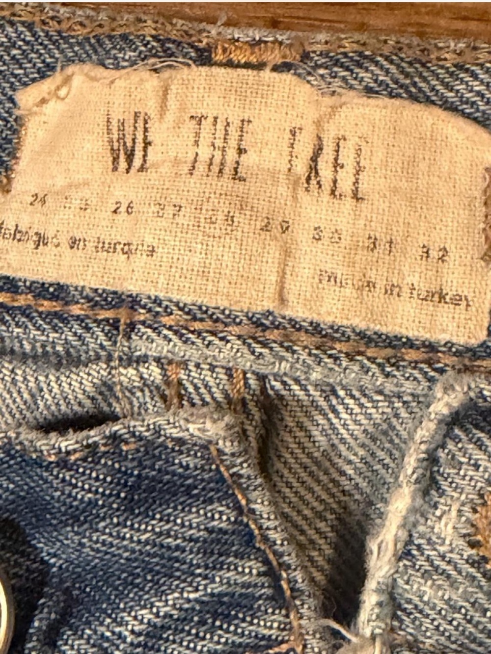 Free People We The Free Maggie Distressed Mid Rise Straight Jeans Raw Hem 28 - Picture 6 of 6